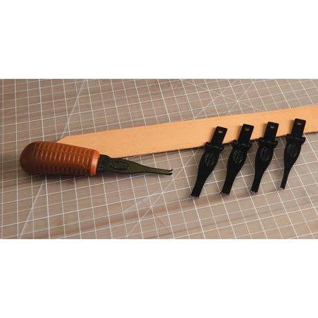 Quick Change Edge Beveler, Handle and 5 Blades (0-4)
