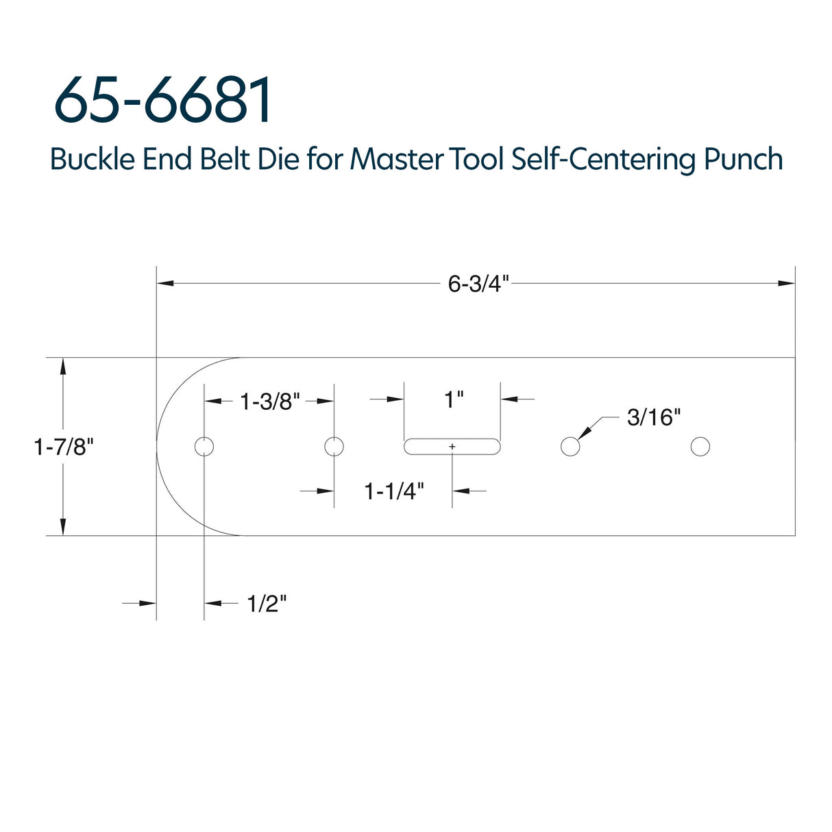 Buckle End Belt Die for Master Tool Self-Centering Punch