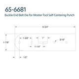 Buckle End Belt Die for Master Tool Self-Centering Punch