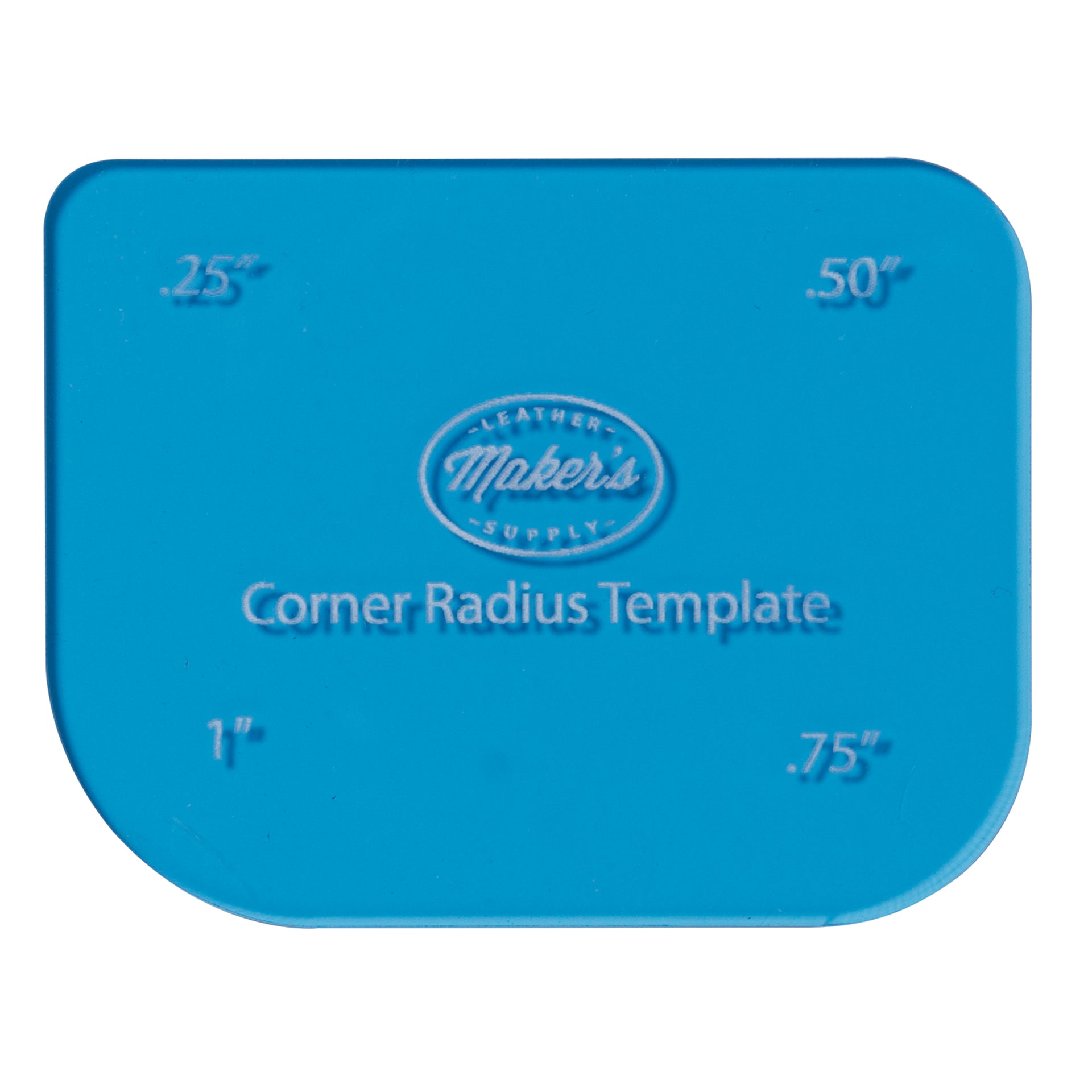 Corner Radius Card Template by Maker's Leather Supply, Blue