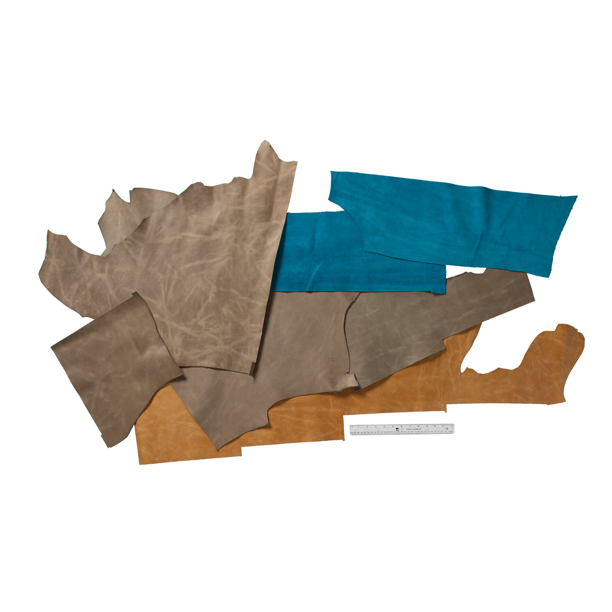 Chrome Tanned Leather Remnants, Assorted Colors, 3 lb. Bag