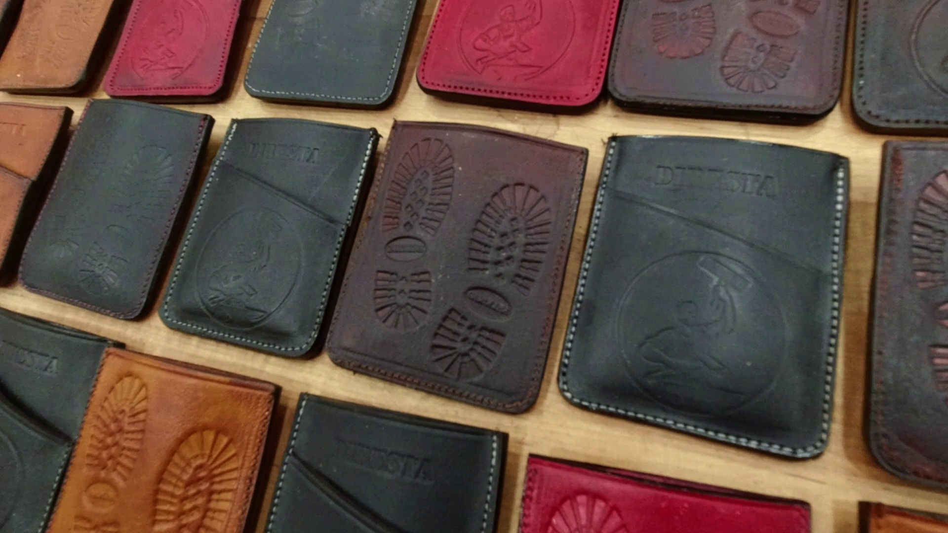Custom Wallets with Dye Stamps