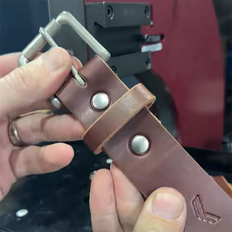 making belt with Master Tool MT900 Multifunction Foot Press