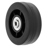 68mm Black, Wheel w/ Ball Bearing, Plastic