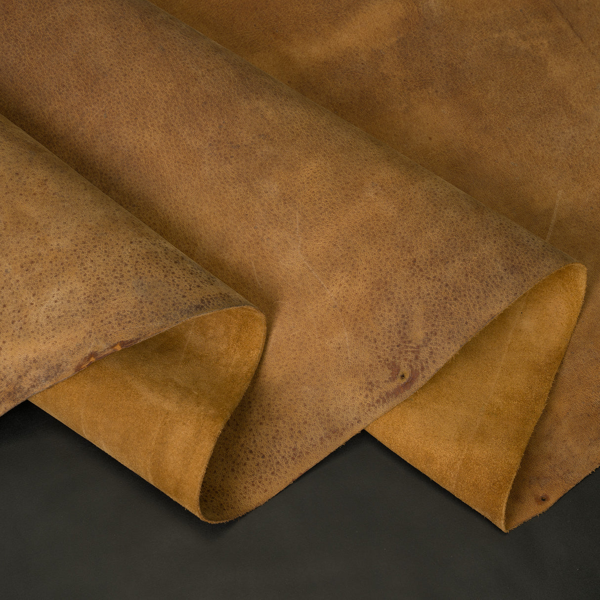 Water Buffalo Leather Side, Crazy Horse Brown