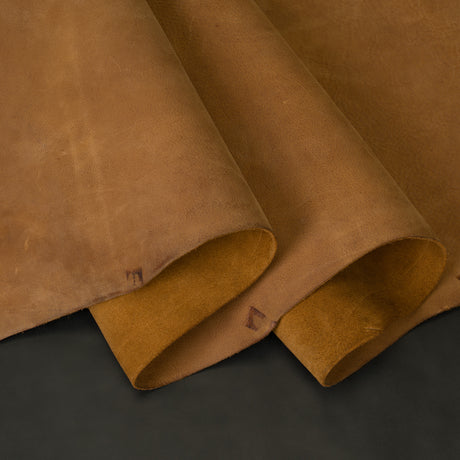 Water Buffalo Leather Side, Crazy Horse Brown