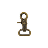 1" Antique Brass, Slim Trigger Swivel Snap Hook, Zinc Alloy