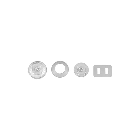 15mm Nickel, Beveloped Low Profile Magnetic Snap, Steel