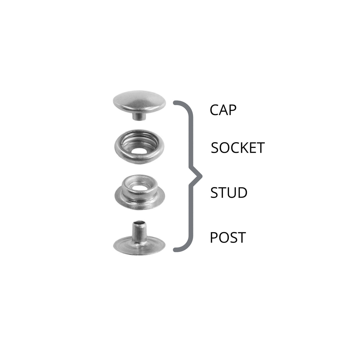 Line 4 Nickel, Parallel Spring Snap Washer Cap, Solid Brass, 4377SBN Weaver Leather Supply