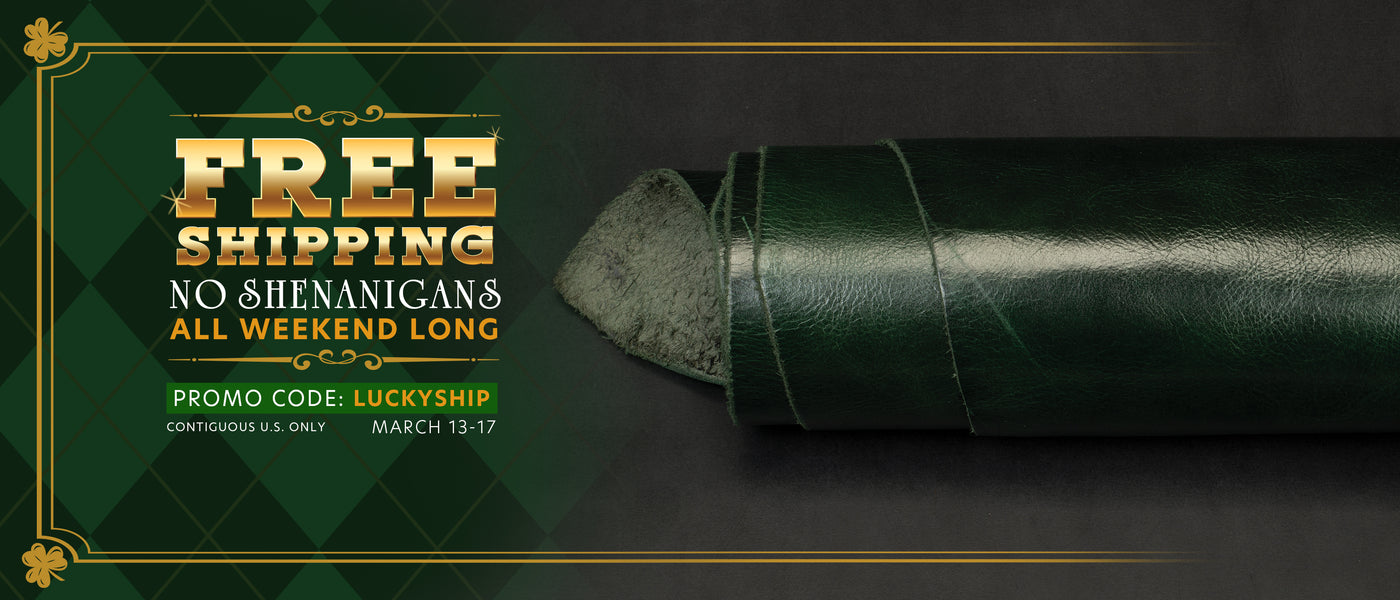 Promotional banner with green roll of paper, gold text, and decorative elements on a dark background.