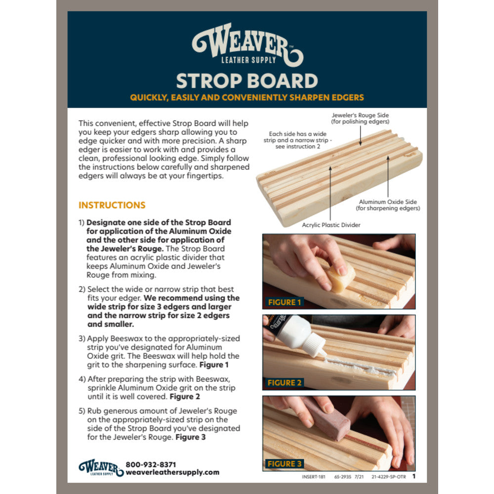 Strop Board Instructions