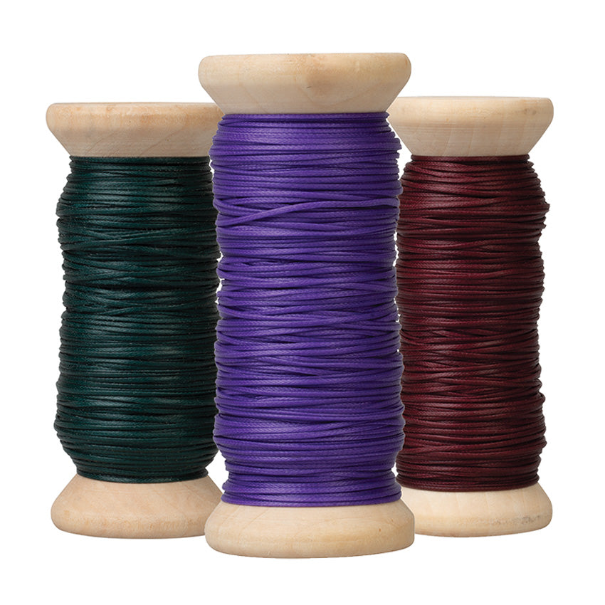 Gold Ritza Thread Ritza Waxed Tiger Thread, 0.6 mm, 50 meter spool - Weaver Leather Supply