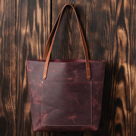 Weaver Leather Tote Bag Pattern, finished example
