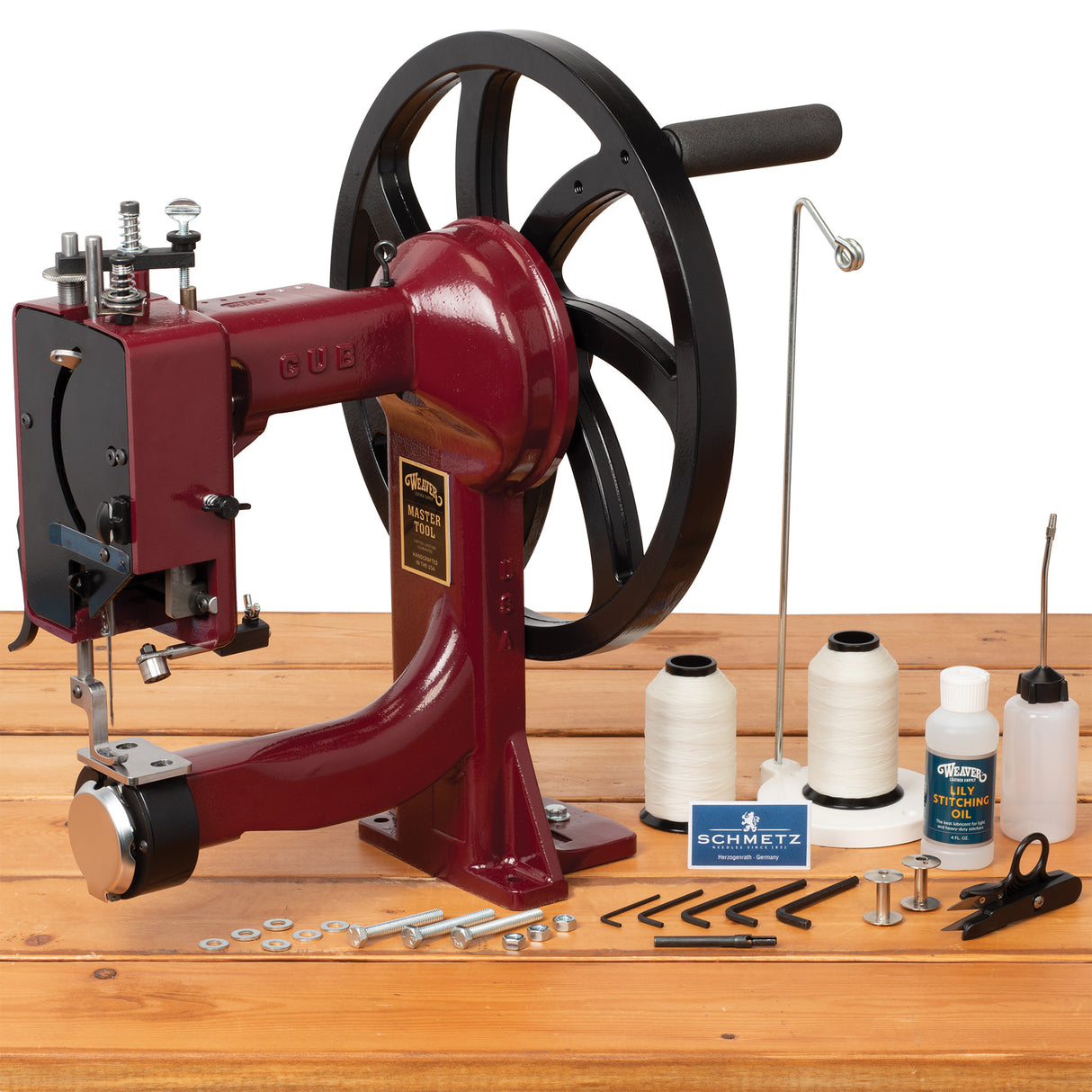 Master Tool Cub Manual Leather Sewing Machine, Aluminum