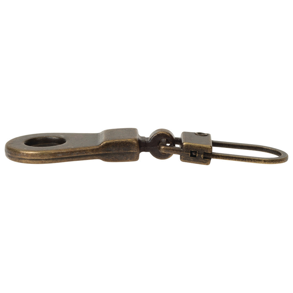 1 1/2" Antique Brass, Zipper Pull Replacement, Steel, #ZP-35-ANTB