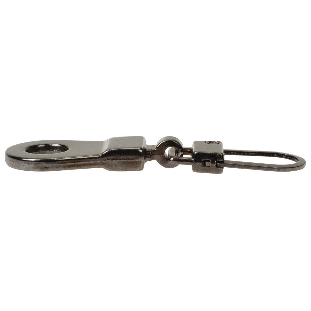 1 5/8" Shiny Gunmetal, Zipper Pull Replacement, Steel, #ZP-35-BNIC