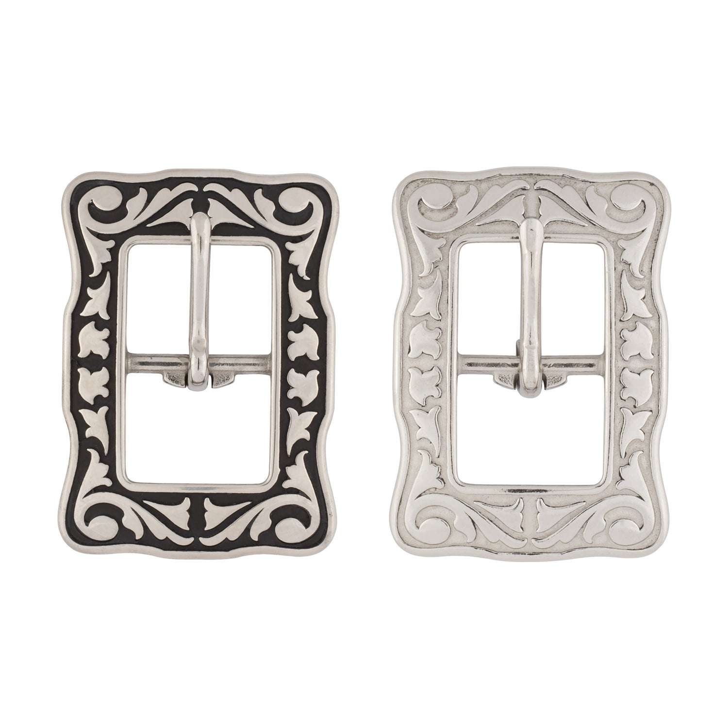 Jeremiah Watt Accented Floral Center Bar Buckle