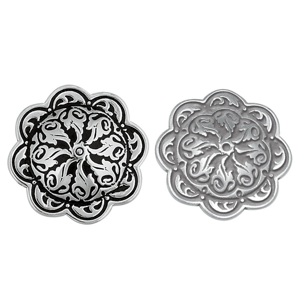 Jeremiah Watt Accented Floral Concho with 3/8