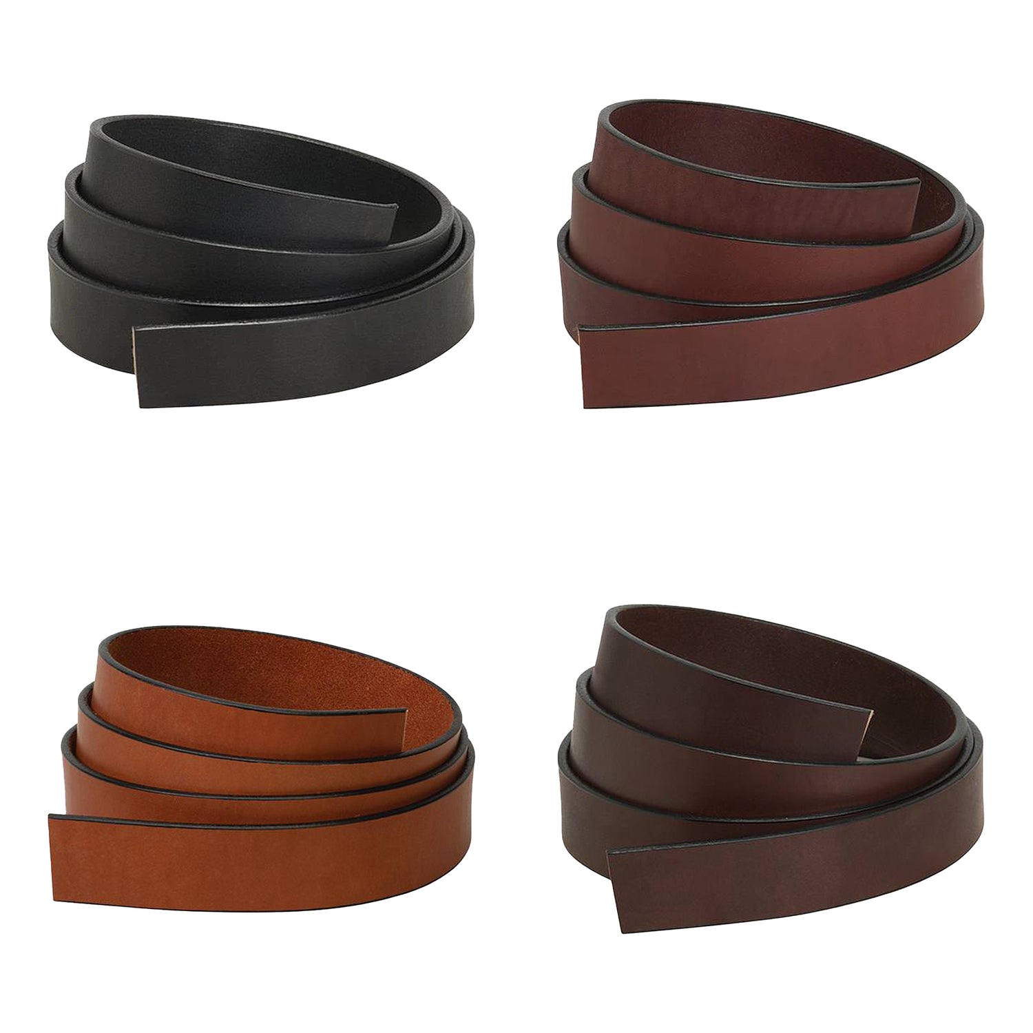 English Bridle Belt Blank with Edge Paint