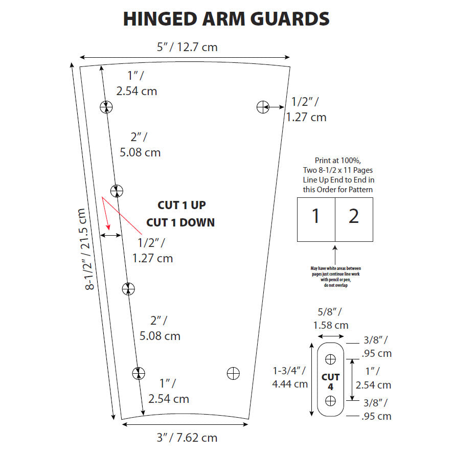 Hinged Arm Guards Pattern