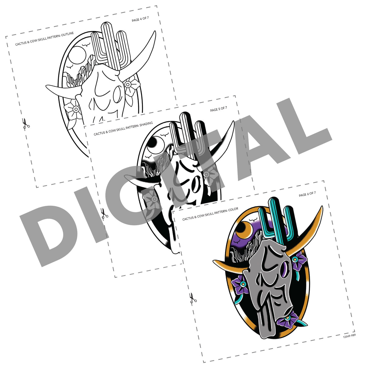 Digital Tattooling Art Patterns - Instant Download