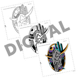 Digital Tattooling Art Patterns - Instant Download