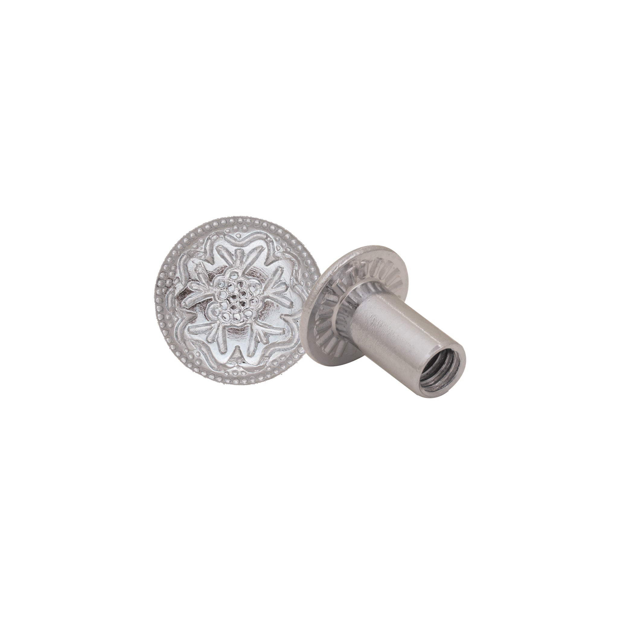 Nodzoku シルバーブローチ　フラワー　sillage D5038 Chicago Screws, Floral Design - Weaver Leather Supply