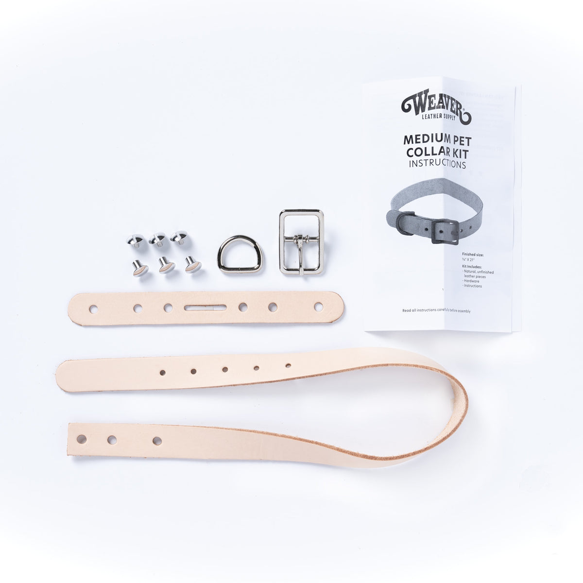 Leather Pet Collar Kit, Medium