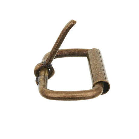 1 1/2" Antique Brass, Heel Bar Roller Buckle, Steel