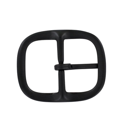 1 1/2" Black, 1 3/4"x2.6" Center Bar Buckle, Solid Brass