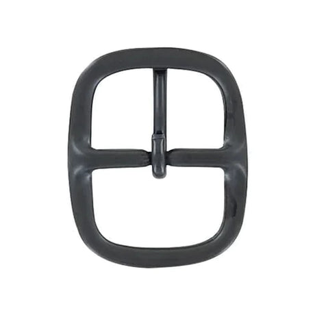 1 1/4" Black, 1.8"x2.2" Center Bar Buckle, Solid Brass