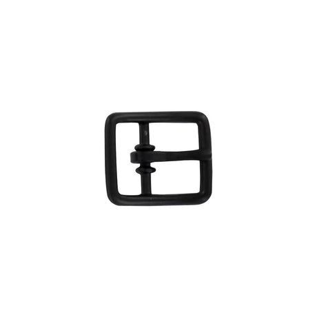 1/2" Black, Square Center Bar Buckle, Zinc Alloy