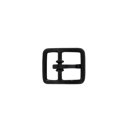 1/2" Black, Square Center Bar Buckle, Zinc Alloy