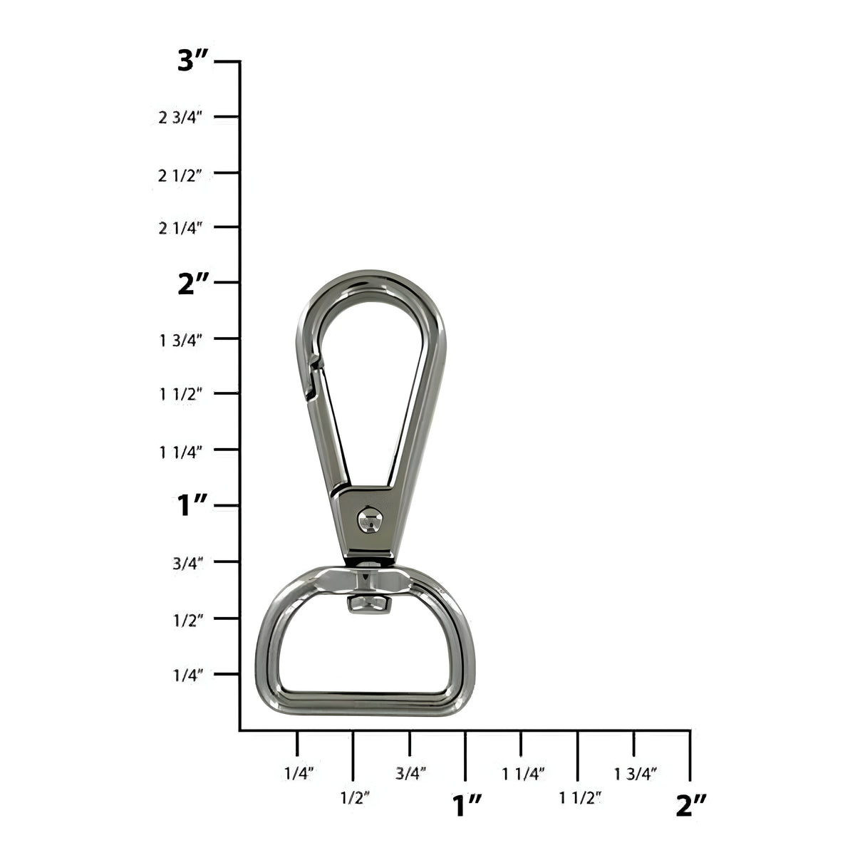 3/4" Shiny Gunmetal, Tear Drop Lever Swivel Snap, Zinc Alloy-PK5