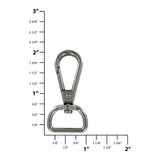 3/4" Shiny Gunmetal, Tear Drop Lever Swivel Snap, Zinc Alloy-PK5