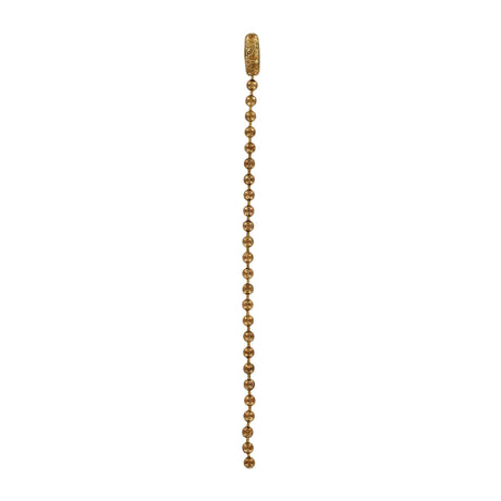 4 1/2" Antique Brass, Beaded Key Chain, Steel