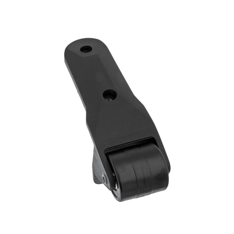 6 1/2" Black, Ball Bearing Wheel w/ Bumper, Plastic