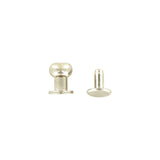 8mm Shiny Nickel, Collar Button Press Stud, Solid Brass, #P-2949-SBN