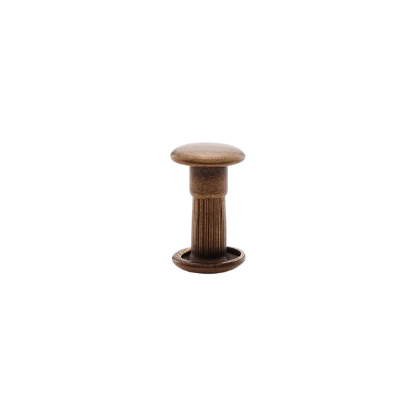 9mm Antique Brass, Double Cap Jiffy Rivets, Solid Brass-100ct