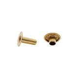 9mm Brass, Single Cap Jiffy Rivet, Solid Brass- 100pk, #NB409S-SB