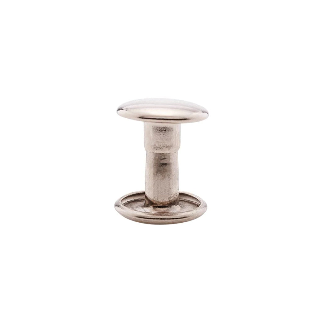 9mm Nickel, Double Cap Jiffy Rivet, Solid Brass-100ct – Weaver