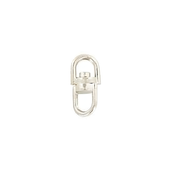 4.7mm Shiny Nickel, Twin Swivel, Zinc Alloy-PK10 – Weaver Leather