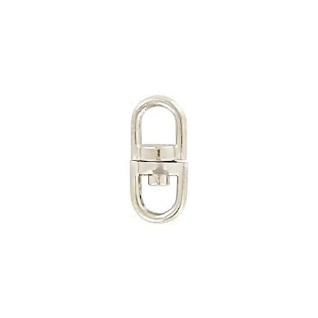4.7mm Shiny Nickel, Twin Swivel, Zinc Alloy-PK10