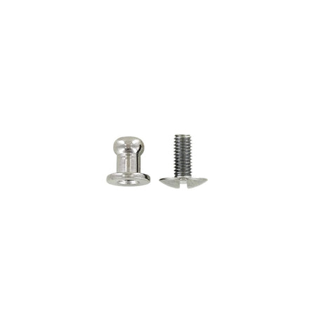 7mm, Gunmetal, Small Collar Button Stud with Screw, Solid Brass - PK5