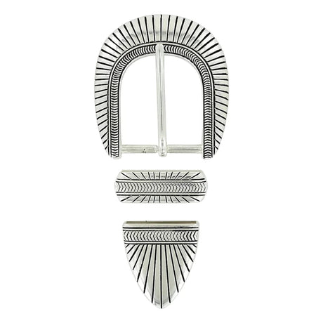 1 1/2" Nickel, Sedona Buckle Set, Zinc Alloy