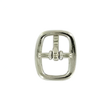 1/4" Nickel, Center Bar Buckle, Zinc Alloy