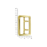 2 1/4" Brass, Sam Browne Double Tongue Buckle, Solid Brass, #4430-SB