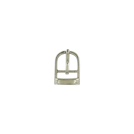 3/4" Shiny Nickel, 26x38mm D Shaped Center Bar Buckle, Zinc Alloy