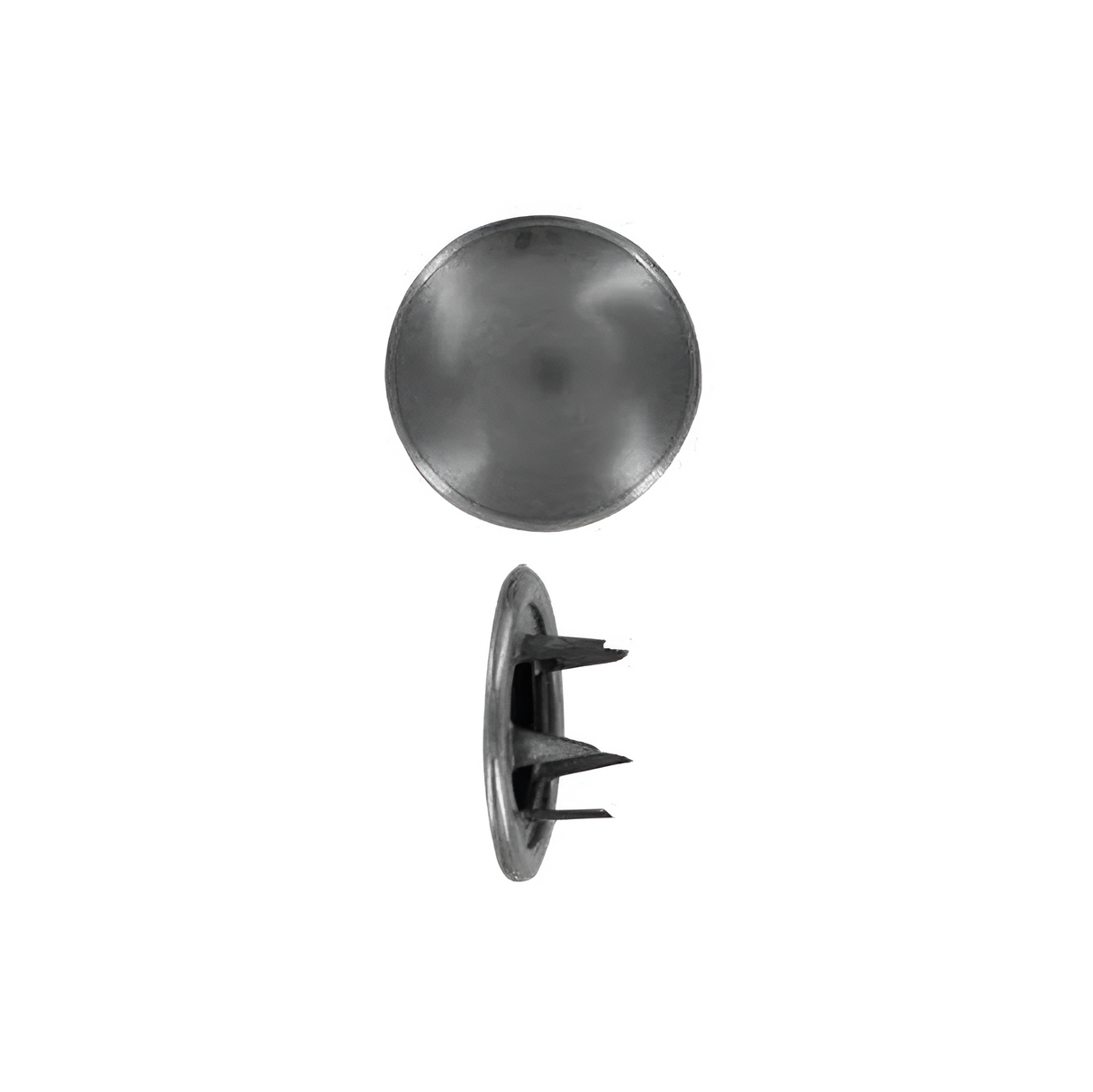 1/2" Gunmetal, Capped Prong Ring, Solid Brass