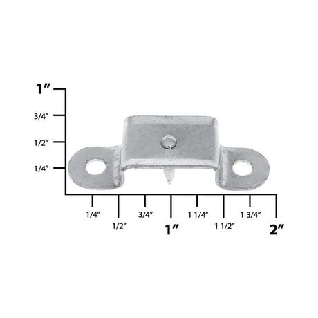 3/4" Nickel, Straight Edge Trunk Handle Loop with Nail, Steel